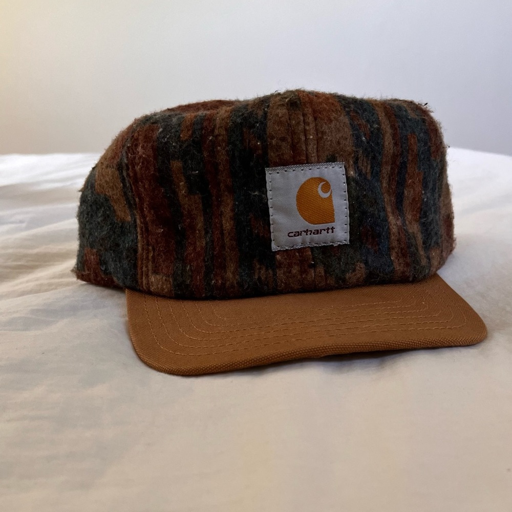 Rare Vintage Carhartt Wool SnapBack Hat Aztec Blanket